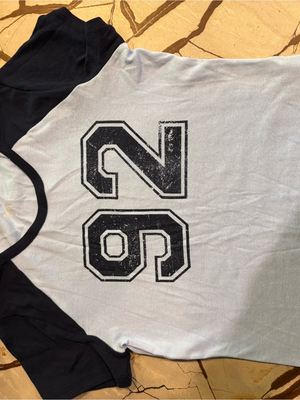 Black & White Raglan Kids' Tee with '26' Graphic